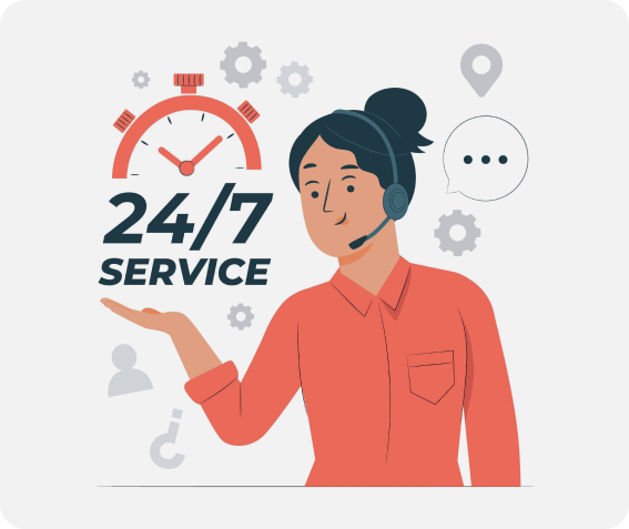 24/7 Service Illustration